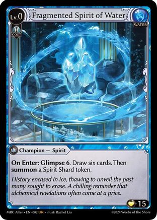 Fragmented Spirit of Water (2) [Mercurial Heart Alter Edition] Grand Archive Single Weebs of the Shore