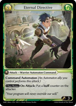 Eternal Directive (199) [Mercurial Heart Alter Edition] Foil Grand Archive Single Weebs of the Shore