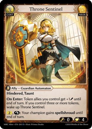 Throne Sentinel (203) [Mercurial Heart Alter Edition] Foil Grand Archive Single Weebs of the Shore