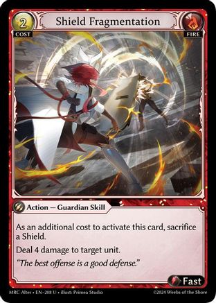 Shield Fragmentation (208) [Mercurial Heart Alter Edition] Foil Grand Archive Single Weebs of the Shore