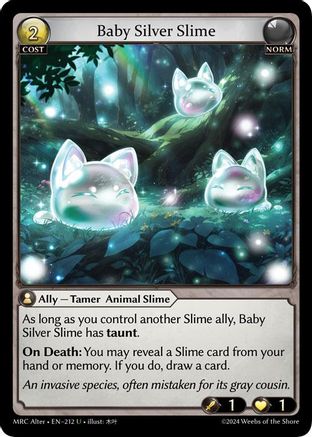 Baby Silver Slime (212) [Mercurial Heart Alter Edition] Foil Grand Archive Single Weebs of the Shore