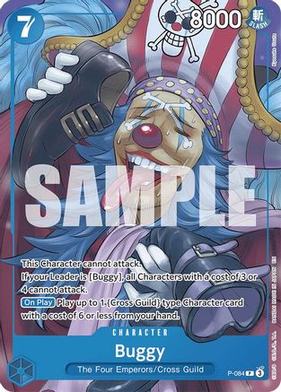 Buggy (Promo Reprint) (P-084) [Starter Deck 25: BLUE Buggy] One Piece Single Bandai