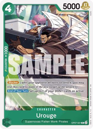 Urouge (Reprint) (OP07-021) [Starter Deck 24: GREEN Jewelry Bonney] One Piece Single Bandai