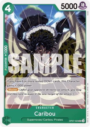 Caribou (Reprint) (OP07-023) [Starter Deck 24: GREEN Jewelry Bonney] One Piece Single Bandai