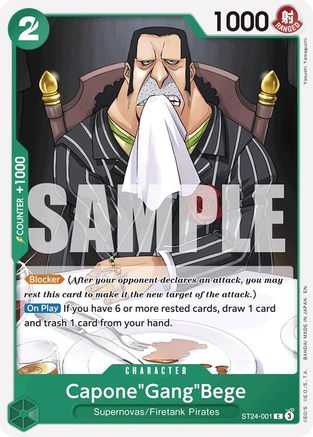 Capone"Gang"Bege (ST24-001) [Starter Deck 24: GREEN Jewelry Bonney] One Piece Single Bandai