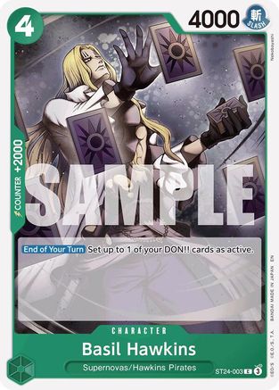 Basil Hawkins (ST24-003) [Starter Deck 24: GREEN Jewelry Bonney] One Piece Single Bandai