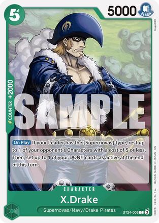 X.Drake (ST24-005) [Starter Deck 24: GREEN Jewelry Bonney] One Piece Single Bandai