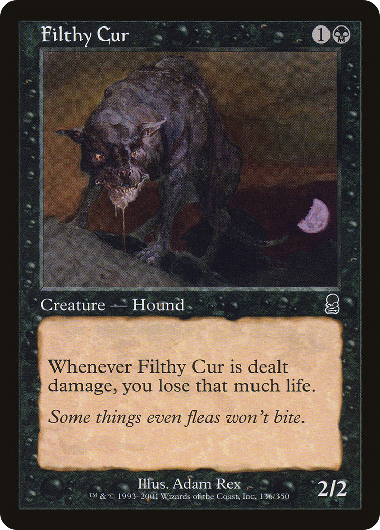 Filthy Cur (ODY-136) [Odyssey] MTG Single Wizards of the Coast