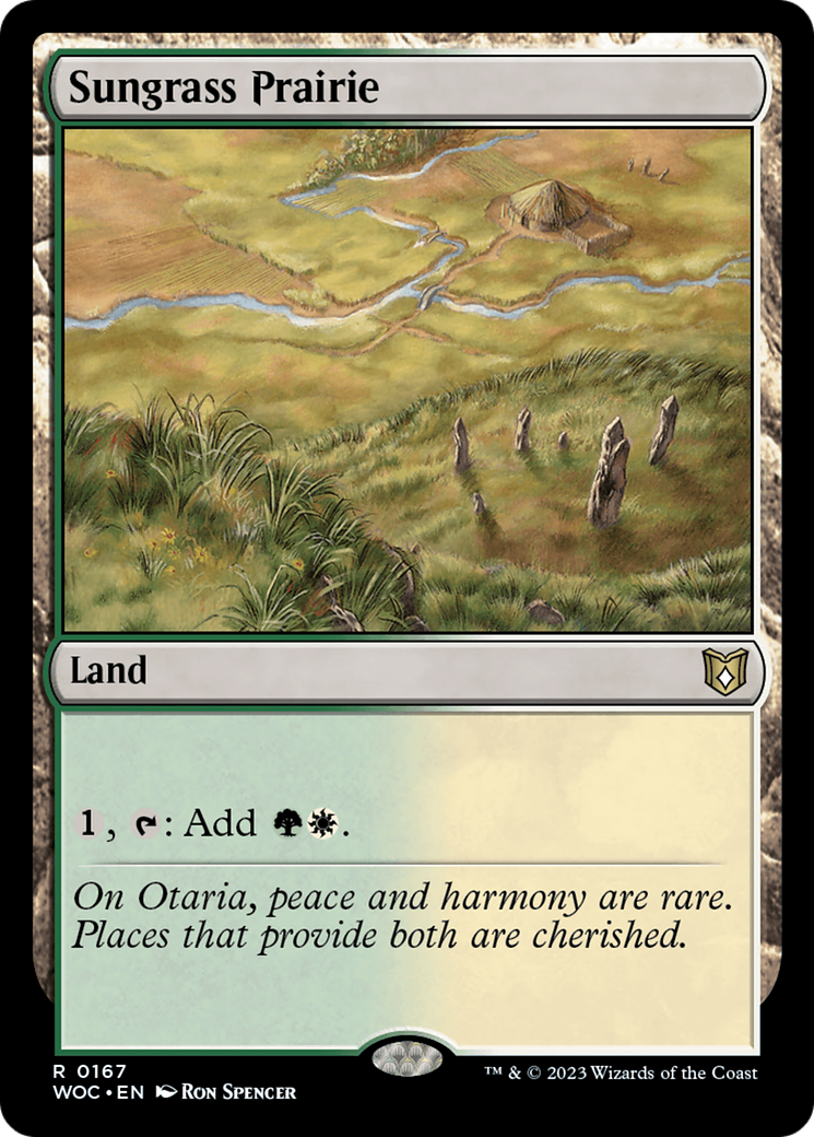 Sungrass Prairie (WOC-167) [Wilds of Eldraine Commander] MTG Single Wizards of the Coast