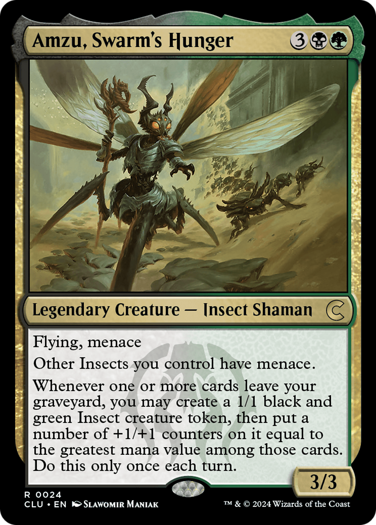 Amzu, Swarm's Hunger (CLU-024) [Ravnica: Clue Edition] MTG Single Wizards of the Coast