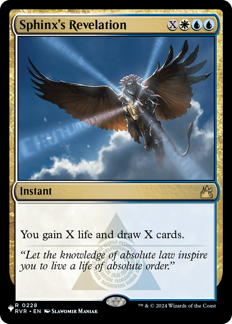 Sphinx's Revelation (LIST-RVR-228) [Mystery Booster] The List Reprints MTG Single Wizards of the Coast
