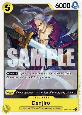 Denjiro (Reprint) (OP06-109) [Starter Deck 28: GREEN/YELLOW Yamato] One Piece Single Bandai