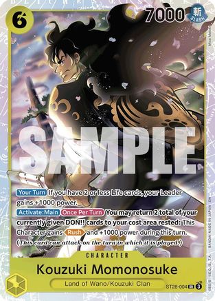 Kouzuki Momonosuke (ST28-004) [Starter Deck 28: GREEN/YELLOW Yamato] Foil One Piece Single Bandai