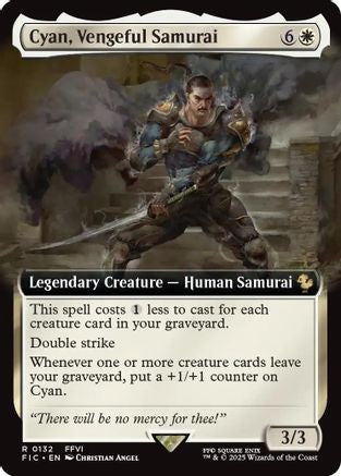 Cyan, Vengeful Samurai (FIC-132) [Commander: FINAL FANTASY] MTG Single Wizards of the Coast
