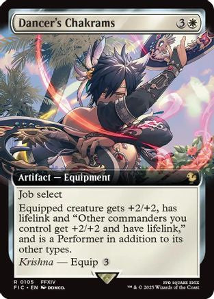 Dancer's Chakrams (Extended Art) (FIC-105) [Commander: FINAL FANTASY] MTG Single Wizards of the Coast