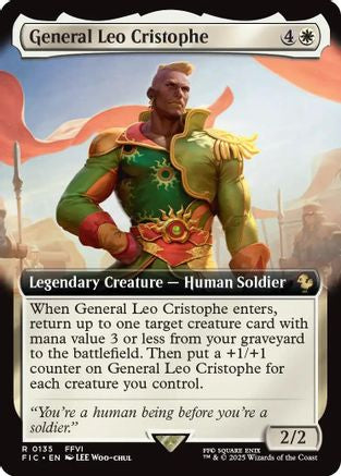 General Leo Cristophe (Extended Art) (FIC-135) [Commander: FINAL FANTASY] Foil MTG Single Wizards of the Coast