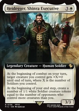 Heidegger, Shinra Executive (Extended Art) (FIC-136) [Commander: FINAL FANTASY] MTG Single Wizards of the Coast