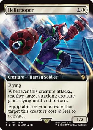 Helitrooper (Extended Art) (FIC-106) [Commander: FINAL FANTASY] Foil MTG Single Wizards of the Coast