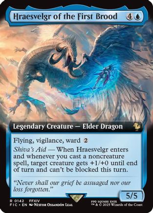 Hraesvelgr of the First Brood (Extended Art) (FIC-142) [Commander: FINAL FANTASY] MTG Single Wizards of the Coast