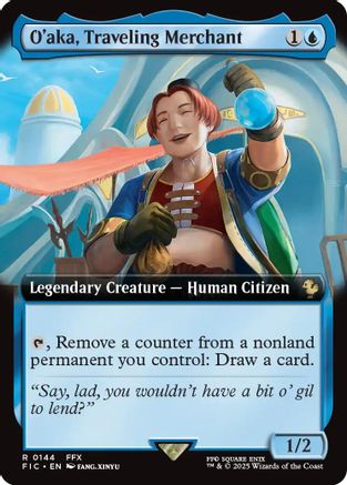 O'aka, Traveling Merchant (Extended Art) (FIC-144) [Commander: FINAL FANTASY] Foil MTG Single Wizards of the Coast