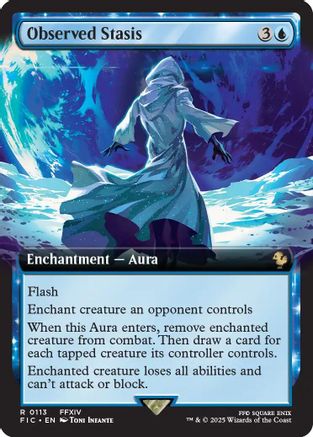 Observed Stasis (Extended Art) (FIC-113) [Commander: FINAL FANTASY] Foil MTG Single Wizards of the Coast