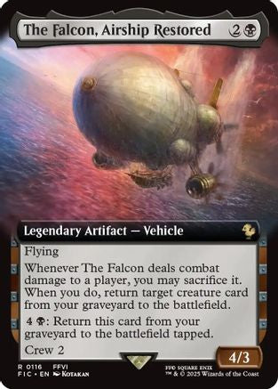 The Falcon, Airship Restored (Extended Art) (FIC-116) [Commander: FINAL FANTASY] Foil MTG Single Wizards of the Coast