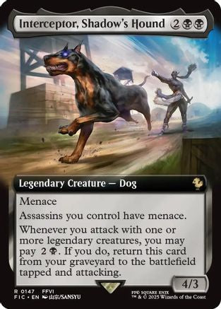 Interceptor, Shadow's Hound (Extended Art) (FIC-147) [Commander: FINAL FANTASY] MTG Single Wizards of the Coast