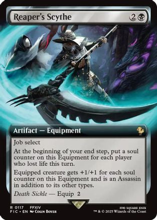 Reaper's Scythe (Extended Art) (FIC-117) [Commander: FINAL FANTASY] MTG Single Wizards of the Coast