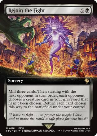 Rejoin the Fight (Extended Art) (FIC-118) [Commander: FINAL FANTASY] Foil MTG Single Wizards of the Coast