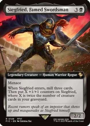 Siegfried, Famed Swordsman (Extended Art) (FIC-149) [Commander: FINAL FANTASY] Foil MTG Single Wizards of the Coast