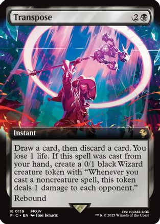 Transpose (Extended Art) (FIC-119) [Commander: FINAL FANTASY] MTG Single Wizards of the Coast