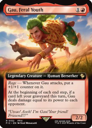 Gau, Feral Youth (Extended Art) (FIC-152) [Commander: FINAL FANTASY] MTG Single Wizards of the Coast