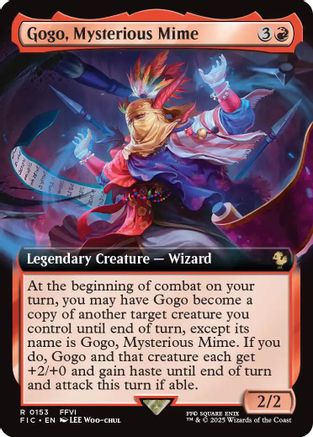 Gogo, Mysterious Mime (Extended Art) (FIC-153) [Commander: FINAL FANTASY] Foil MTG Single Wizards of the Coast