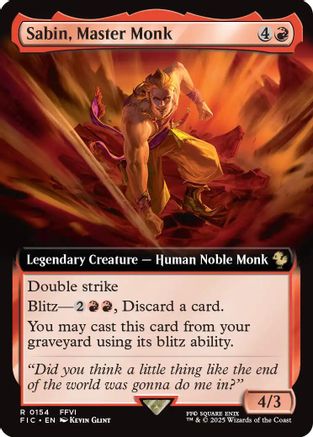Sabin, Master Monk (Extended Art) (FIC-154) [Commander: FINAL FANTASY] MTG Single Wizards of the Coast