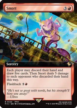 Snort (Extended Art) (FIC-120) [Commander: FINAL FANTASY] MTG Single Wizards of the Coast