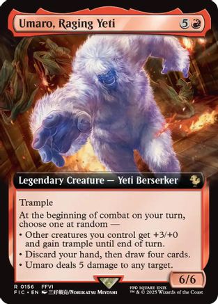 Umaro, Raging Yeti (Extended Art) (FIC-156) [Commander: FINAL FANTASY] MTG Single Wizards of the Coast