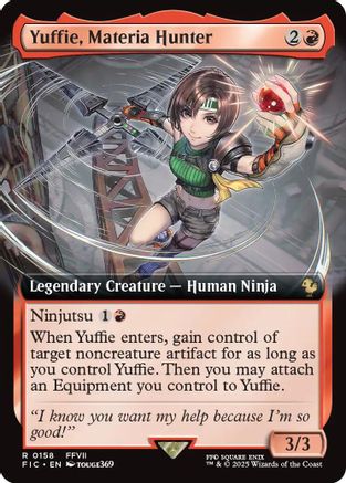 Yuffie, Materia Hunter (Extended Art) (FIC-158) [Commander: FINAL FANTASY] MTG Single Wizards of the Coast