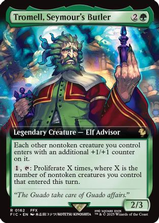 Tromell, Seymour's Butler (Extended Art) (FIC-162) [Commander: FINAL FANTASY] Foil MTG Single Wizards of the Coast
