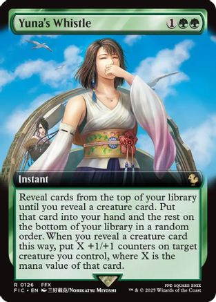 Yuna's Whistle (Extended Art) (FIC-126) [Commander: FINAL FANTASY] Foil MTG Single Wizards of the Coast