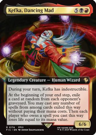 Kefka, Dancing Mad (Extended Art) (FIC-174) [Commander: FINAL FANTASY] MTG Single Wizards of the Coast
