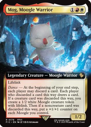 Mog, Moogle Warrior (Extended Art) (FIC-179) [Commander: FINAL FANTASY] MTG Single Wizards of the Coast