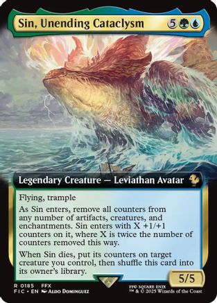 Sin, Unending Cataclysm (Extended Art) (FIC-185) [Commander: FINAL FANTASY] Foil MTG Single Wizards of the Coast