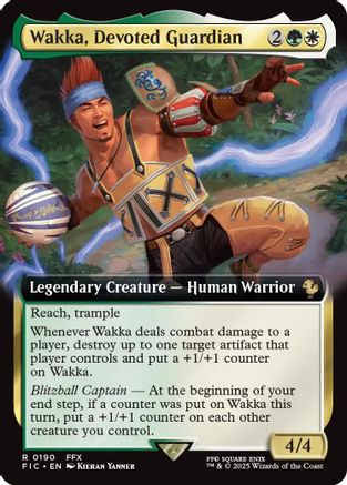 Wakka, Devoted Guardian (Extended Art) (FIC-190) [Commander: FINAL FANTASY] Foil MTG Single Wizards of the Coast