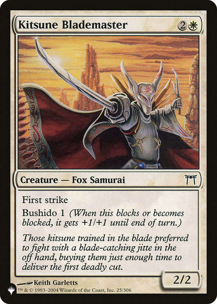 Kitsune Blademaster (LIST-CHK-25) [Mystery Booster] The List MTG Single Wizards of the Coast