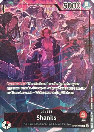 Shanks (English Version 2nd Anniversary Set) (OP09-001) [One Piece Promotion Cards] Foil One Piece Single Bandai