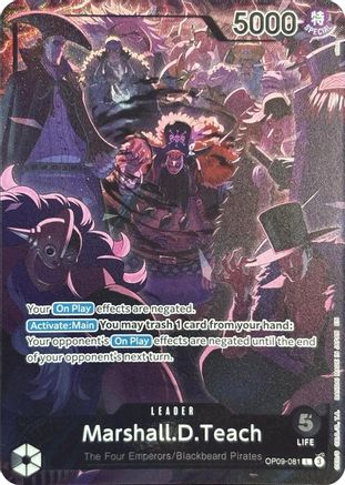 Marshall.D.Teach (English Version 2nd Anniversary Set) (OP09-081) [One Piece Promotion Cards] Foil One Piece Single Bandai