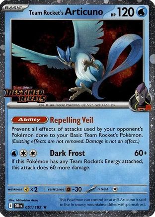 Team Rocket's Articuno (Destined Rivals Stamp) (51) Holofoil [Misc: Cards & Products] Pokemon Single Pokémon