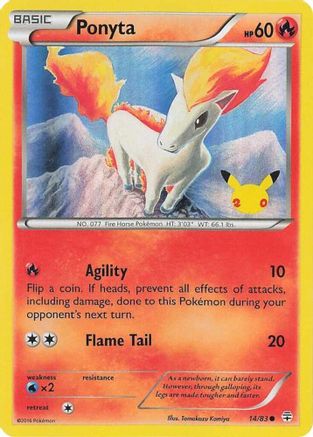 Ponyta (UK Exclusive Promo) (14) Holofoil [Misc: Cards & Products] Pokemon Single Pokémon