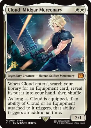 Cloud, Midgar Mercenary (PRE-010) [Prerelease Cards] Foil MTG Single Wizards of the Coast