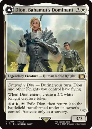 Dion, Bahamut's Dominant (PRE-016) [Prerelease Cards] Foil MTG Single Wizards of the Coast